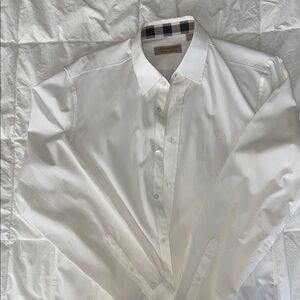 Burberry white button down.